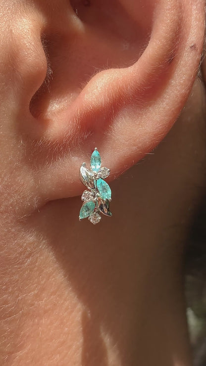 Paraiba Eden Huggies with Tourmaline Drops - Limited Edition