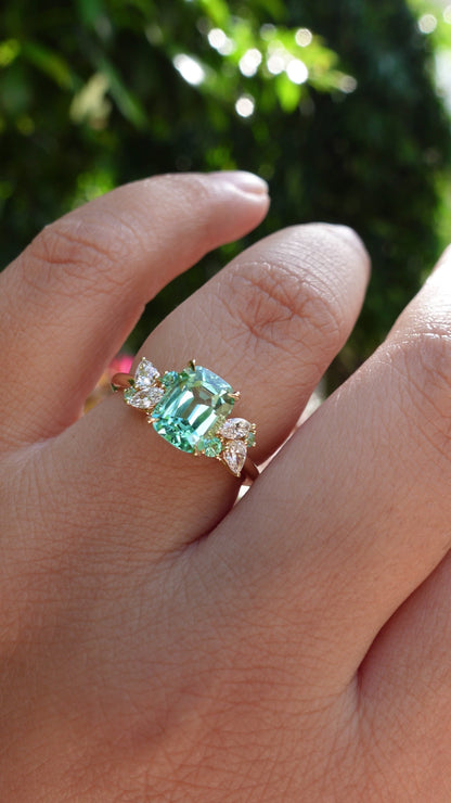 Paraiba Bloom Ring - Lagoon Tourmaline