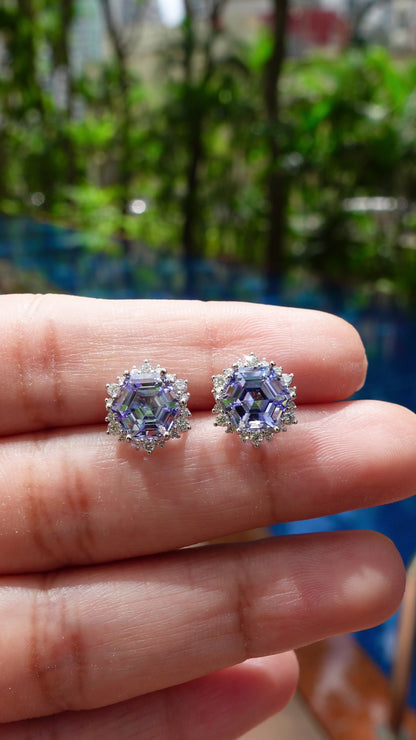 Elsa Studs - Tanzanites