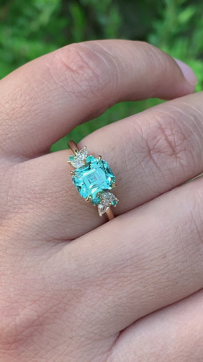 Paraiba Bloom Ring - Blue Tourmaline