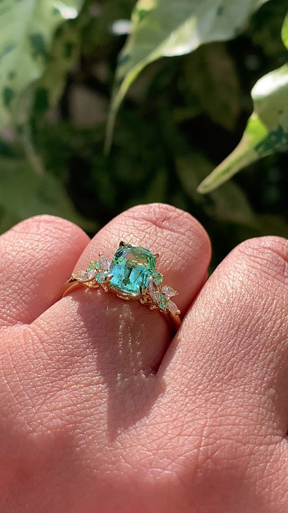 Paraiba Bloom Ring - Lagoon Tourmaline