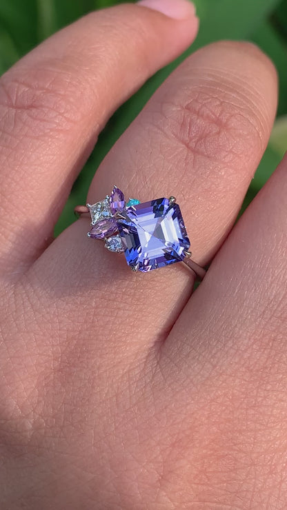 Candy Cluster Tanzanite Ring