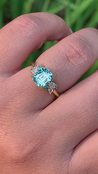 Paraiba Bloom Ring - Blue Tourmaline