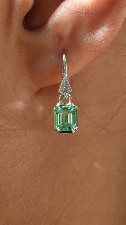 Xena Huggies with Neon Lagoon Tourmalines - Made to Order