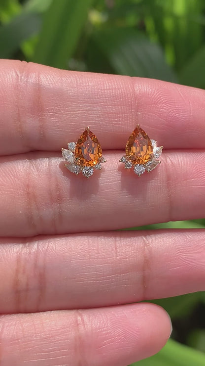 Iris Studs - 2.2 Carat Fanta Garnets