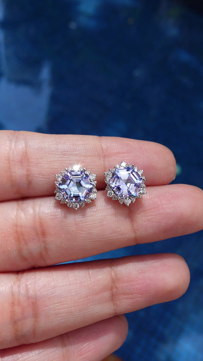 Elsa Studs - Tanzanites