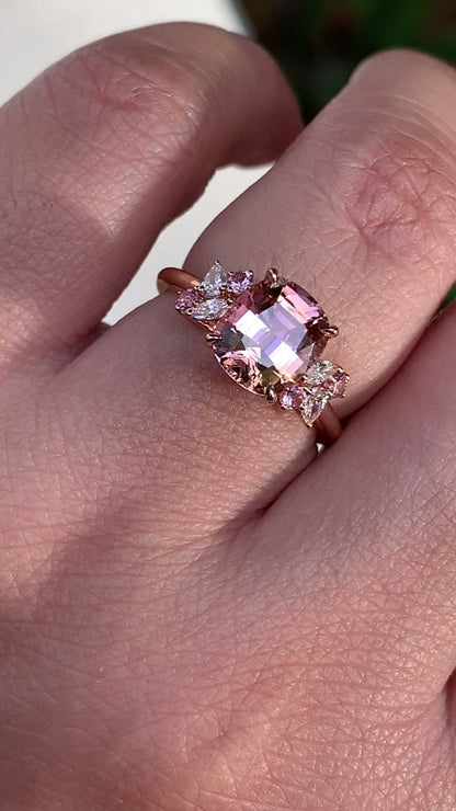 Bloom Ring - Pink Sunset Tourmaline