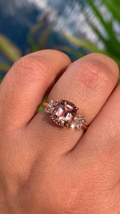 Bloom Ring - Pink Sunset Tourmaline